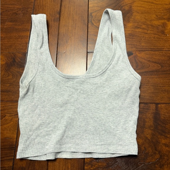 Garage Light Gray Ribbed Tank Top - Picture 3 of 3